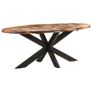Dining Table Oval 200x100x75cm Acacia Wood with Sheesham Finish Image 8