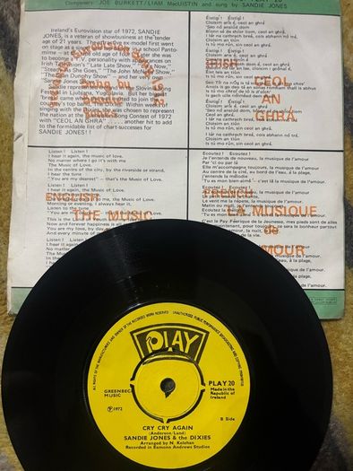 Sandie Jones And The Dixies 7" vinyl single  Irish pressing