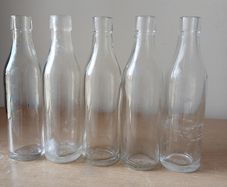 Lot of 5 small vintage Power whiskey bottles
