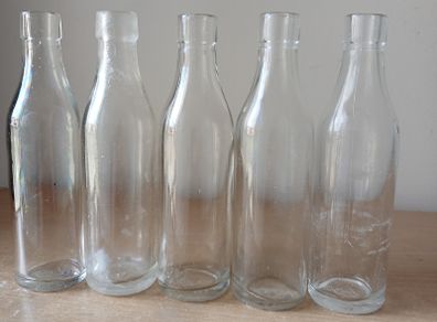 Lot of 5 small vintage Power whiskey bottles