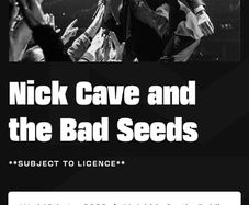 Nick Cave Malahide Castle VIP Tickets x2
