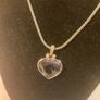Genuine Swarovski Oceanic Tanzanite Crystal heart Pendant Image 2