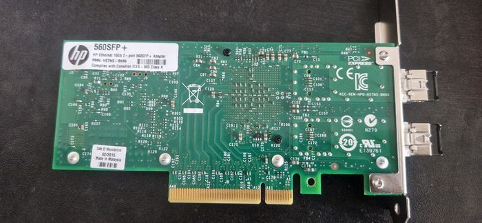 HPE 560SFP+ Dual-Port 10Gb Network Adapter