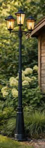 New cast iron triple garden light