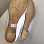 Pedro Anton White Leather Ballerina Flats Eu 41 Size 7/ Image 6