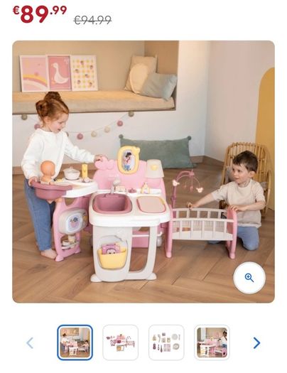 Smoby Baby Nurse 3-in-1 Baby Doll Play Centre with Accessories