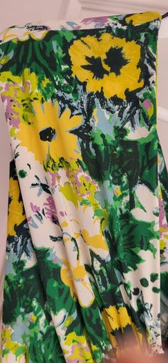 ZARA Collection green floral asymmetrical midi Sz M-L - Bnwt Rrp 79.99