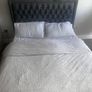 Bed frame velvet n diamonds king size no mattress plush grey Image 5