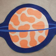 Habitat Kids Planet Circle Rug - Blue - 75x100cm
