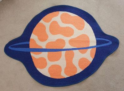 Habitat Kids Planet Circle Rug - Blue - 75x100cm