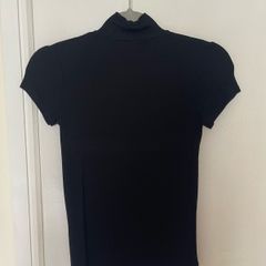 Zara Black Ribbed Top