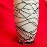 A decorative glass vase made of blown art glass, resembling a bottle in Murano style. Ornament Image 7