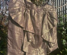 Ted Baker metallic gold mini skirt