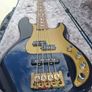 2014 Mexican Fender Deluxe Active P Bass - Metallic Navy Blue - Fender Hardcase Image 2