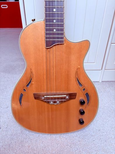 Semi acoustic electric guitar