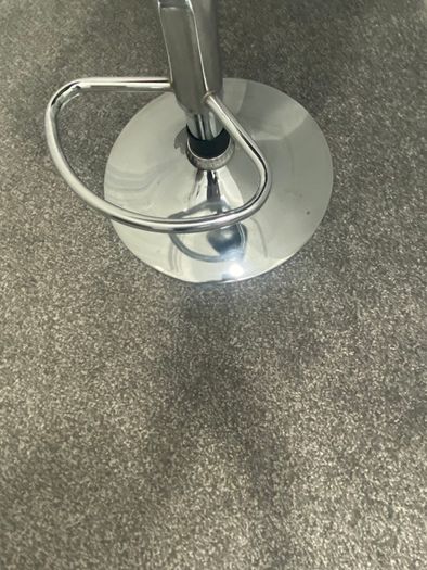 Black faux leather bar stool