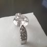 10KT White Gold Filled Solitaire Ring Image 4