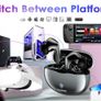 EasySMX Wireless Gaming Earbuds for PC VR PS4 PS5 Switch Mobile Steam Deck - 2.4G Dongle Wireless & Bluetooth - 30ms Low Latency - Headphones with Built-in Microphone Image 7