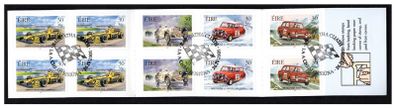 2001 Ireland Irish Motorsport Commemorative Stamp Booklet used with FDC Cancel