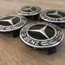 Black 75mm Mercedes wheel Caps 4pcs A1714000025 Image 3