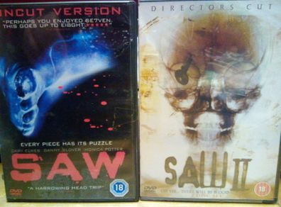 Saw 1 And 2 Dvd Gory Horror Movies Jigsaw