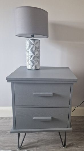 Grey bedside tables / lockers x2 (High quality)