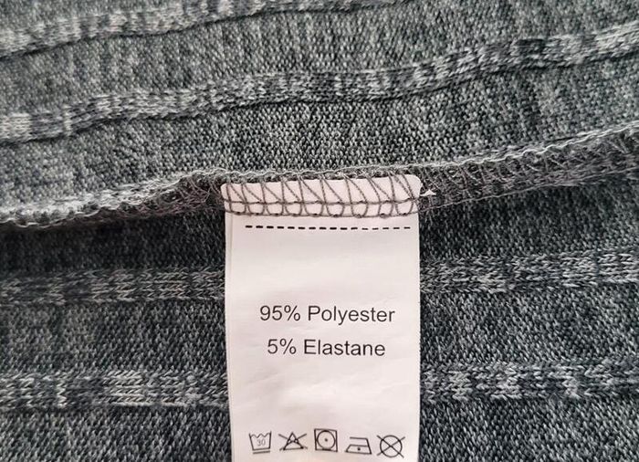 Shein grey ribbed top, Size 3XL / UK22