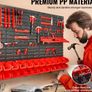 Wall Mounted Storage Bins and Tool Organizer 30 Bin Garage Parts Rack with Wall Panels, Hooks & Tool Holders Image 4