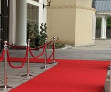 Rubber Backed Thick Red Runner Carpet For Events (AVAILABLE FROM 3FT to 20FT)