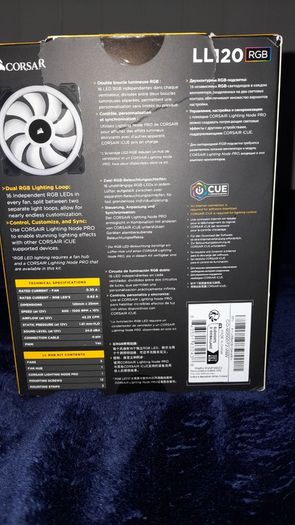 PC Fans Corsair LL120 RGB 120mm X2 + Command Pro