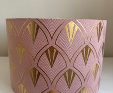 Pink and gold lampshade