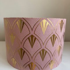 Pink and gold lampshade