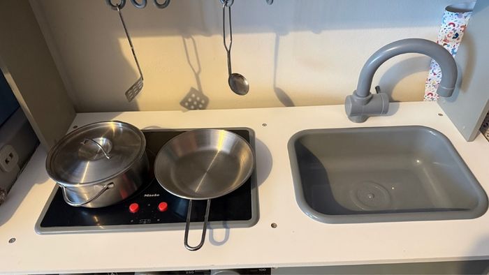 Miele Kitchen  I White Wooden incl Hob with Sound and Light | with all Accessories