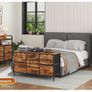 7-Drawer Fabric Chest Of Drawers for Bedroom - 4 Large and 3 Small Drawers with Handles, Storage Organizer with Open Shelf & Sturdy Metal Frame, Ideal for Living Room/Entryway (Rustic Brown) Image 3