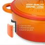 Enamelled Cast Iron Round Casserole Pot With Lid Non-stick Dutch Oven Cookware for Braising, Stews, Roasting, Bread Baking Image 3