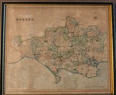 Antique 1830 Map of Dorset by Henry Teesdale