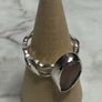 Handmade sterling silver wave ring with pink sea glass. Size L Image 6