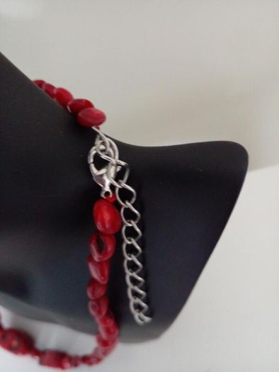 Red Coral beaded necklace