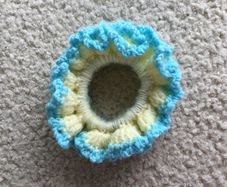 Hand made crochet ruffle scrunchies- new available to order