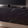 120cm Wall Mounted TV Stand   Modern Marble Effect Floating Entertainment Unit with Storage Image 5