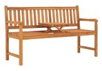 3-Seater Garden Bench with Table 150 cm Solid Teak Wood