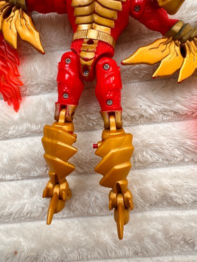 2005 Vintage Power Rangers Mystic Force Red Ranger to Fury Dragon Loose Head approx. 18 cm. Used Please see photos