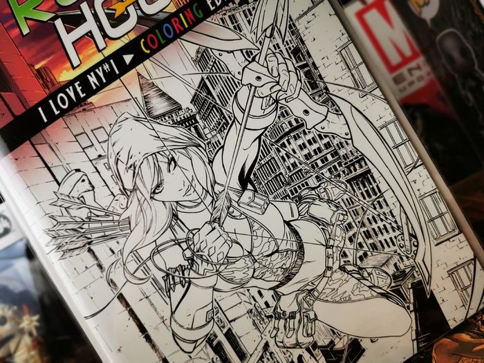 Robyn Hood: I Love NY #1 !  David Lorenzo Riveiro Coloring Book Variant Cover !  Limited to 1000 Copier Worldwide ! 2016 ! by Zenescope Entertainment !