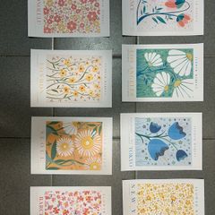 Eight Beautiful Floral City A4 Art Prints on Thick Card