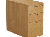 NEW 3 Drawer Desk High Pedestal 800mm deep - Nova Oak