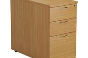 NEW 3 Drawer Desk High Pedestal 800mm deep - Nova Oak