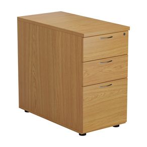 NEW 3 Drawer Desk High Pedestal 800mm deep - Nova Oak
