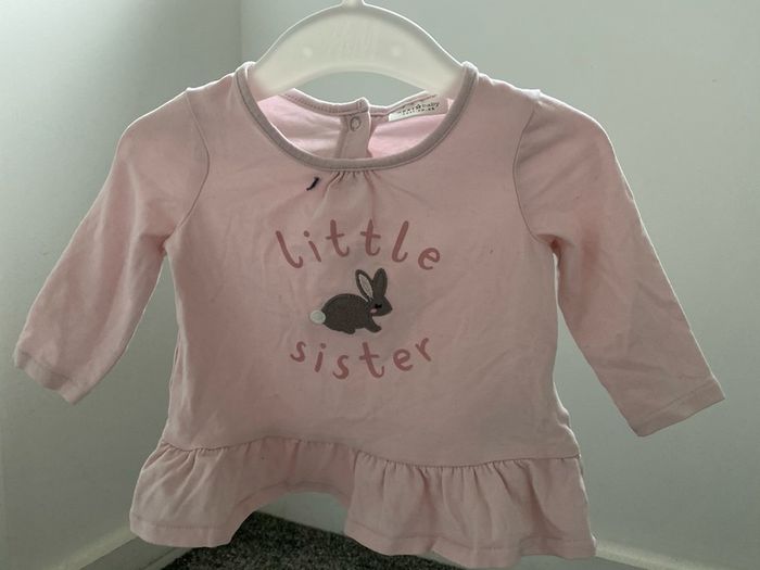 Next little sister long sleeve t-shirt 0-3months