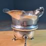 Antique silver cream jug with scalloped rim Image 3