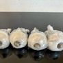 Opal ceramic knobs (4) with pewter details Image 3